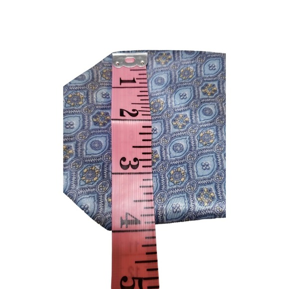 Gentleman 100% Polyester Tie Geometric Pattern in‎ Blues Mens Neck Tie - Picture 9 of 9